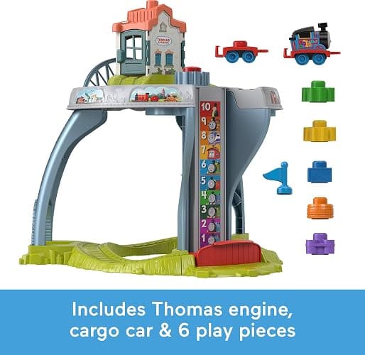 ​Thomas & Friends Toddler Toy My First Train Table with Track, Cargo Stacking & Fine Motor Activities for Kids Ages 18+ Months thumbnail 5