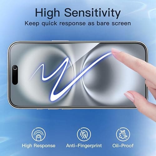 JETech Privacy Screen Protector for iPhone 16 6.1-Inch, Anti-Spy Tempered Glass Film with Easy Installation Tool, 2-Pack thumbnail 6