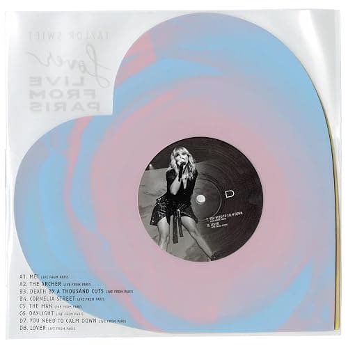 Lover - Live From Paris Heart Shaped Webstore Exclusive Pink & Blue Marble with Clear Slipcase thumbnail 3