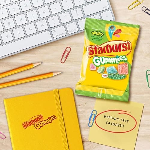 STARBURST Gummies Sours, Candy Gummy Snacks, Sour Candy, 5 oz Bag | STARBURST Gummies Sours gummy candy, sour candy for snacking, sharing, pantry, office, on the go, sweet treat, gummy snacks thumbnail 6
