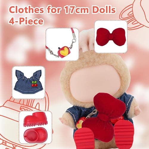 Labubu Cute Doll Clothes for 17 cm Doll Outfits Women Friend Happy Birthday Gift Funny Teen Girl Gifts Trendy Stuff Female Friend Coworker Christmas Xmas Ideas Close BFF Work Unique thumbnail 3