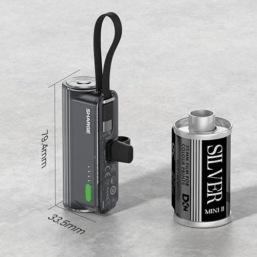 Mini Power Bank 5000mAh for iPhone, 22.5W Built-in Cable Portable Charger | Fast Charging Battery Pack, Travel Essentials, with Light ning and USB-C Changebale Connectors for iPhone 17-15&iPhone 14-12 thumbnail 8