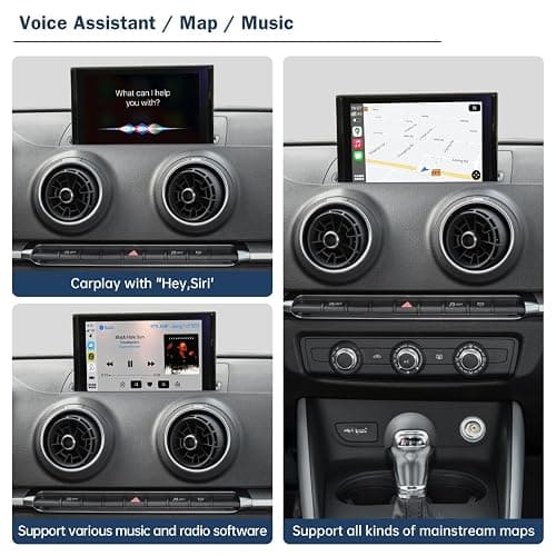 Ninetom Wireless CarPlay Android Auto Retrofit Kit Compatible with 2013-2018 Audi A3/S3, Carplay Module Receiver Box Support Navigation, Maps, Music, Mirroring, Camera thumbnail 3