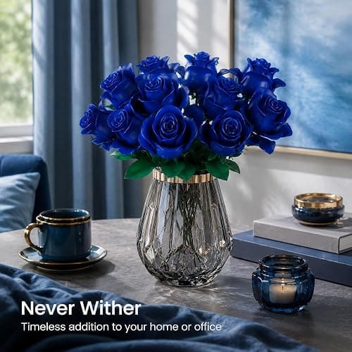 Flower Bouquet Building Block Set – 634PCS Blue Rose Flower Brick Kit for Adults & Kids, DIY Eternal Flower Gift for Valentine’s Day, Mother’s Day, Christmas, Home or Office Decoration Display thumbnail 6