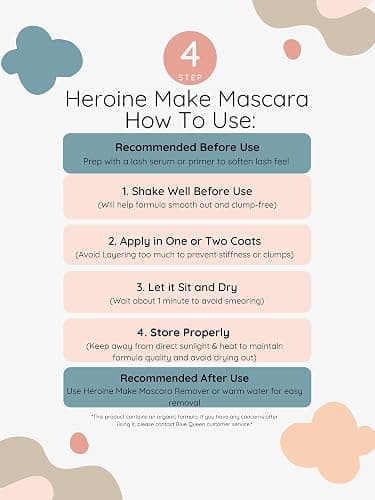 HEROINE MAKE by KISSME Waterproof Mascara Black | Tubing Mascara Volume and Length by Defining Fiber for Long and Curl Eye Makeup for Women, Made in Japan, Black, 1 EA thumbnail 7