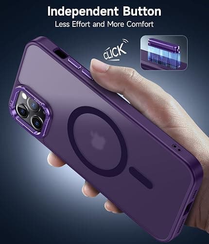 LeYi for iPhone-11-Pro Case Purple with Screen Protector X2 + Camera Cover X2[ MagSafe Compatible] Magnetic iPhone 11procase Military-Grade Protective Cases for iPhone 11Pro i Phone 11 Pro, Purple thumbnail 6