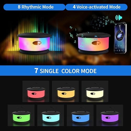 Camping String Lights,2 in 1 Upgraded 32.8FT Rechargeable Tent Lights String with 19 Lighting Modes,Quick Storage Camping Lights，Portable LED Lamp for Bedroom Yard Decor Christmas Camping(Black) thumbnail 2