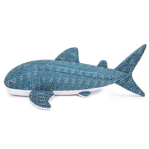 ZHONGXIN MADE Simulation Great Whale Shark Plush Toy - Realistic 20.5" Long Lifelike Blue Texture Whale Shark Stuffed Toys, Super Soft Ocean Sea Creatures Sharks Plush Toy Gift Collection for Kids thumbnail 5