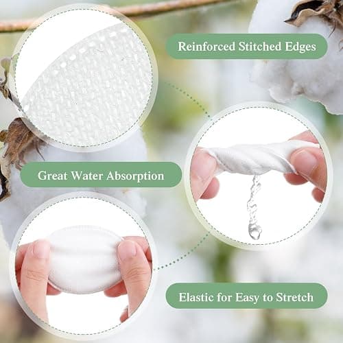 Maxcheck 600 Pcs Cotton Rounds Bulk Exfoliating Rounds for Face Makeup Remover Cotton Facial Pads for Face Makeup Removal Toner Pads thumbnail 3