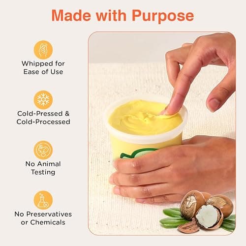 SoShea Whipped Shea Butter Vanilla Spice - Nourishes, Moisturizes & Renews | 100% African Pure Shea Butter | Cold-Pressed & Cold-Processed | No Dyes & Parabens | Vegan | 11.50oz / 326g thumbnail 4