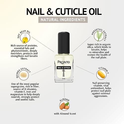 Pronto 8 Oz 100% Pure Acetone Nail Polish Remover and Cuticle Oil, Pure Acetone for All Nail Polish Types including Gel, Acrylic & Sculptured Nails, Gel Nail Polish Remover and Nail Repair, Duo Pack thumbnail 6