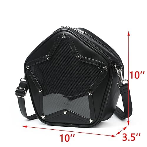 CHERRY SAUCE Kawaii Star PU Leather Ita Bag Y2k Shoulder Crossbody Bag Aesthetic Cute Pin Display thumbnail 2