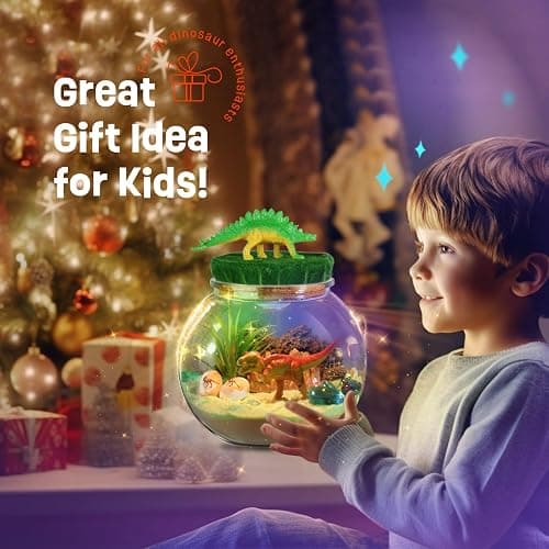 LAOESE Dinosaur Toys for Kids - Dinosaurs Terrarium Kit for Kids - Birthday Christmas Gifts for Boy Ages 4 5 6 7 8-12 Year Old - DIY Dino Toys for Boys - Arts and Crafts Kit for Kid thumbnail 2