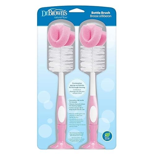 Dr. Browns Baby Bottle Brush - Pink - 2 Count - Image 1