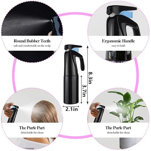 12Pcs Detangling Brush Set for Curly Hair, Curly Hair Brush with Sleep Bonnet Afro America/African 3a to 4c Texture, Easier and Faster on Wash Days thumbnail 5