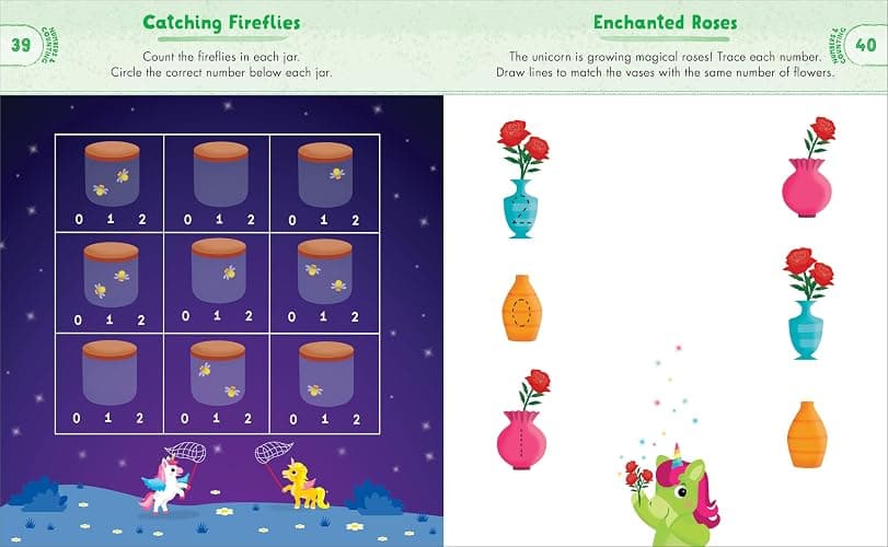 Kindergarten Activity Book Unicorns: 75 Games to Practice Early Reading, Writing, and Math Skills (School Skills Activity Books) thumbnail 9
