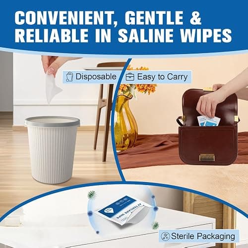2 in 1 Piercing Aftercare Spray & Wipes Kit: Non-Greasy Saline Solution for Keloid Bump Removal, Piercing Bump Treatment Solution, Ear Nose Lip Belly Piercing Cleaner Wipes(3.38oz + 100ct) thumbnail 5