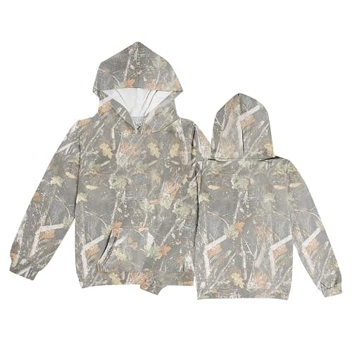 Camo Hoodie Kids Cute Hoodies Maple Leaf Print Oversized Drop Shoulder Fleece Hooded Sweatshirt Pullover With Pocket thumbnail 3