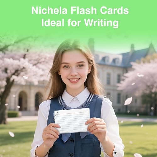 250 Count White Index Cards with Ring 3 x 5 Inch Heavyweight Ruled Index Cards, Flash Cards for School & Office Supplies and Home Organization, Durable Study To Do List Note Cards with Ruled Lines thumbnail 5