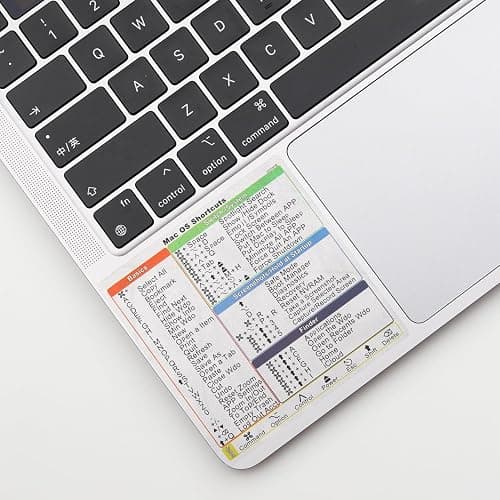 2-Pack Mac Keyboard Shortcut Stickers.Mac OS Shortcuts Sticker 2025 for 13-16 inch MacBook Pro/Air,-Clear thumbnail 3