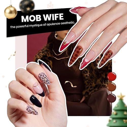Beetles Gel Nail Polish Set - Transcendent Allure 60 Colors Winter Gel Polish Kit Orange Burgundy Red Green Brown Blue White Black Purple Glitter with Base Top Coat UV LED Needed DIY Gifts for Women thumbnail 2