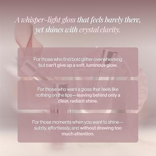 ENTROPY MAKEUP Tulle Lip Gloss, Lightweight 3D Pearl Shimmer, Ultra-Gloss High Shine, Non-Sticky Moisturizing Lip Gloss with Peptide Complex, Robe thumbnail 7