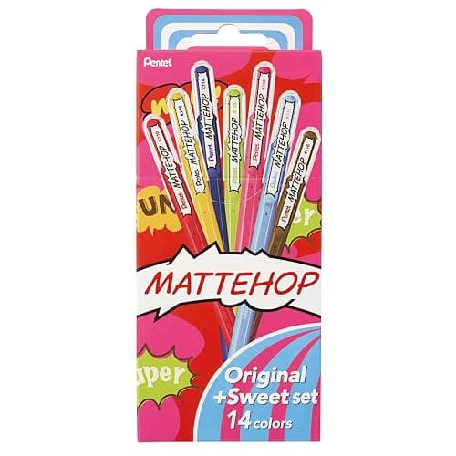 Pentel Matte Hop Original + Sweet Color Ballpoint Pen, 14 Colors K110-V14ST thumbnail 5