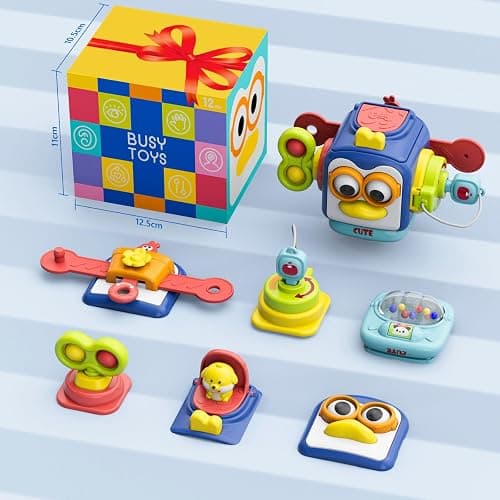 OSIMILY Montessori Toys for 1 Year Old,Sensory Toys for Toddlers 1-3,Baby Travel Activities Busy Board Cube,Fine Motor Skills Educational Toys,Birthday Gift for Kids Aged 6, 9, 10, 12, 18 Months thumbnail 6