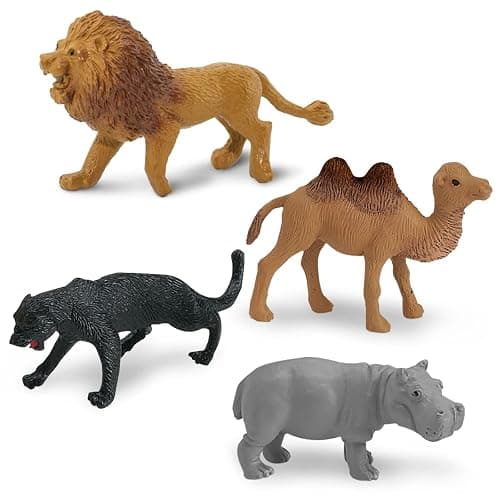 Safari Ltd. Wild TOOB - 12 Mini Figurines: Giraffe, Bear, Tiger, Camel, Lion, Crocodile, Gorilla, Hippo, Rhino, Zebra, Panther, Elephant - Educational Toy Figures For Boys, Girls & Kids Ages 3+ thumbnail 5