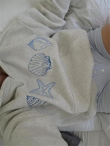 Foidiccx Y2K Hoodie Women Teen Girls Hibiscus Embroidered Pullover Hooded Top Cute Floral Preppy Hoodies Sweater Sweatshirts thumbnail 5