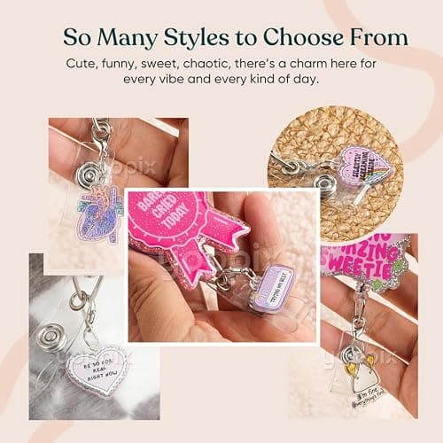 YOPPIX 24 Pcs Nurse Badge Reel Charms - Cute & Funny Acrylic Charms for ID Holders, Perfect for Nurses, Medical Staff, Teachers, Students & Office Professionals thumbnail 6