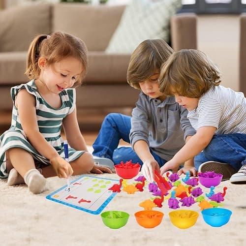 Counting Dinosaurs Montessori Toys for 3 4 5 Years Old Boys Girls Toddler Manipulatives Preschool Learning Activities Kindergarten Educational Sensory Fine Motor Skills Toys for Kids Ages 2-4 3-5 4-8 thumbnail 7