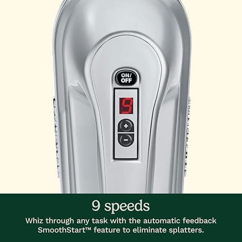 Cuisinart Power Advantage Plus 9-Speed Hand Mixer, 220W Motor, Electric Mixer with Dishwasher-Safe Beaters, Storage Case, HM-90BCS, Brushed Chrome thumbnail 4