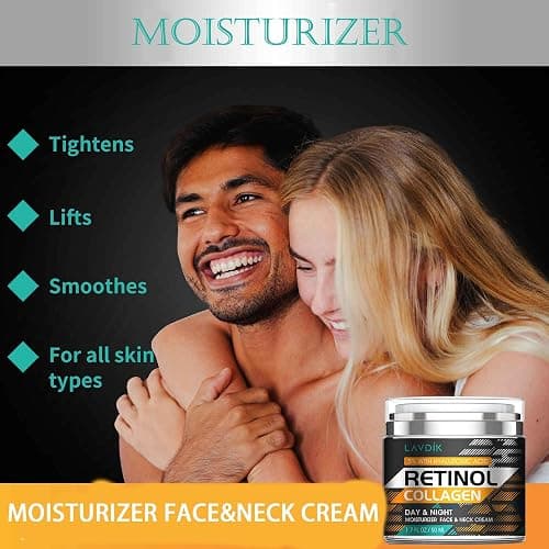 Retinol Cream for Face with Hyaluronic Acid, Moisturizer Anti Aging Collagen Cream for Women and Men, Reduce Wrinkles, Fine Lines, Day and Night,1.7 Fl Oz thumbnail 3
