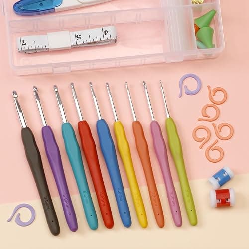 Incraftables Crochet Kit for Beginners – 85 Piece Beginner Crochet Kit for Adults & Kids with Yarn, Hooks, Accessories & Bonus Tote Bag Organizer – Learn to Crochet with Complete Starter Set thumbnail 6