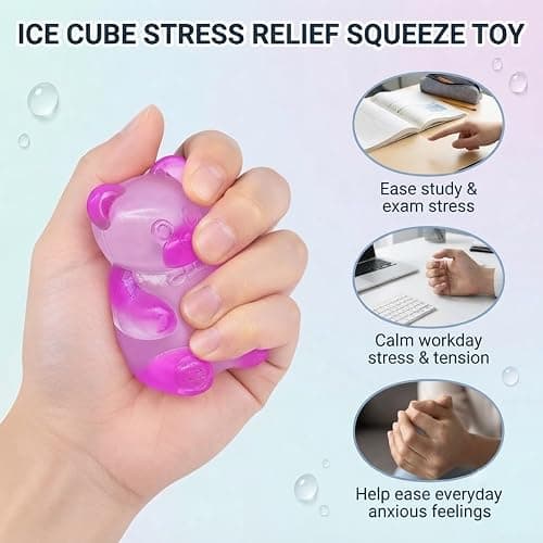 Chanyi9588 5Pcs Squishy Fidget Toys Set, Stress Ball Sensory Toys | 5-pc set in display box, made of flexible elastomer with varied textures for a satisfying, focus-enhancing tactile experience thumbnail 6