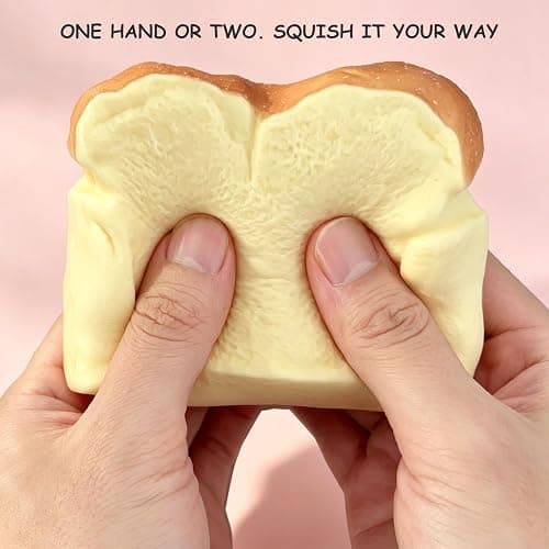 Slow Rising Squishy, Scented Custard Bread, 10-Second Rebound Fidget Toy | Soft, Smooth & Satisfying, Long-Lasting Sweet Bakery Scent, Sensory Fun & Stress Relief, Creamy Custard Color, Fun to Collect thumbnail 6