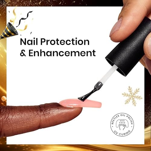 Beetles 3Pcs 15ml Builder Nail Gel with No Wipe Top Coat Gel Nail Polish and Base Coat Christmas Set for Nails Shine Finish and Long Lasting Nail Protection UV/LED Lamp Needed Gift for Women thumbnail 2