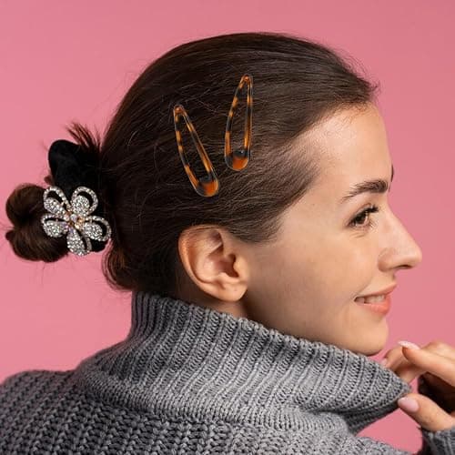 Giantree 16 Pcs Snap Hair Clips, 4 Size Classic Tortoise Metal Hair Clips for Women No Slip Hair Barrettes for Women Girls Various Fine and Thick Hair DIY Hairstyling Accessories thumbnail 5