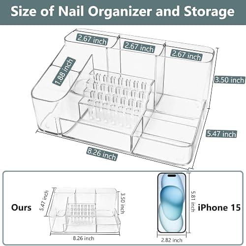 CGBE Nail Drill Holder, 28 Holes Transparent Acrylic Nail Drill Bits Holder, Professional Nail Tools Organizer and Storage Box Case thumbnail 5