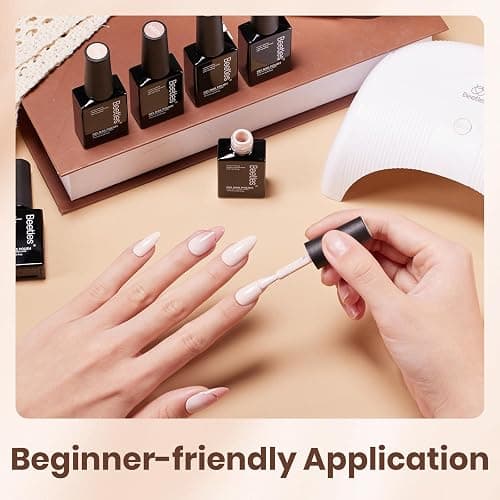 beetles Nude Gel Polish Set - Skin Tones Collection Nude Brown Neutral Polish 6 Colors Gel, Polka Dot Nails Design Soak off Uv Led Lamp Needed Manicure Diy Home thumbnail 6