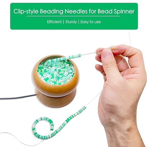 Xmada 4-Pack Clip-Style Beading Needles - 6.7 inches, 0.7mm Diameter, Efficient & Sturdy for Jewelry Making (4-Curved) thumbnail 2