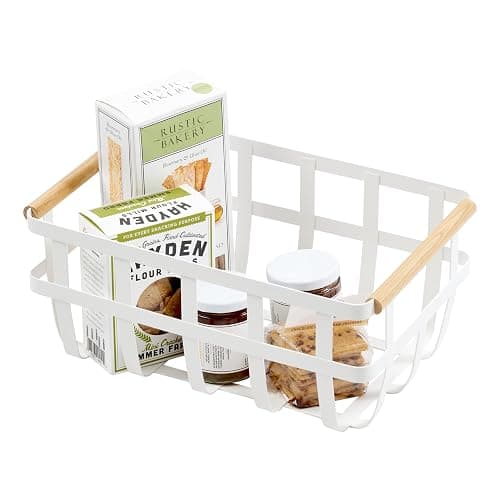 YAMAZAKI home 2507 Storage Basket-Dual Handle Organizer, One Size, White - Image 1