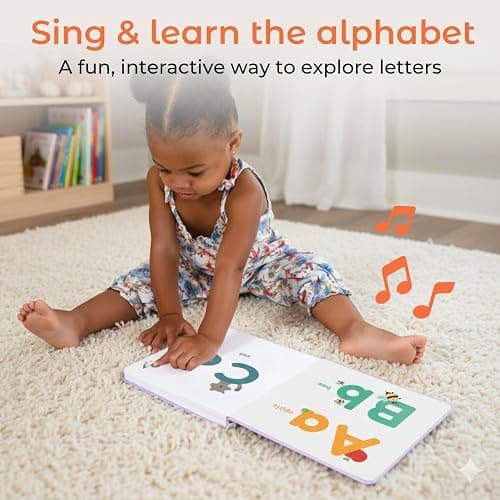 Cali's Books Alphabet Music Book for Toddlers 1-3 Years Old | Headphone Jack for Private Listening, USB-C Rechargeable, Learn ABC Musical Book thumbnail 4