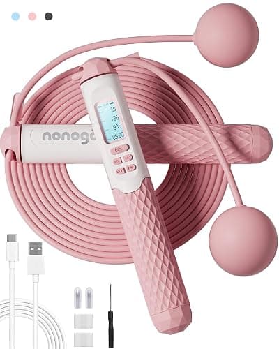 nonogo Cordless Jump Rope with Counter for Fitness - Adjustable Smart Skipping Rope For Men Women Kids Outdoor Speed Boxing Crossfit Workout Exercise Cardio - Image 1