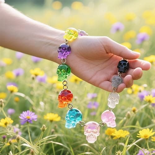Resin Skull Molds, 8 PCS Flexible Clear Silicone Molds with Key Ring Accessory, 3D Skull Head Molds for Candle Making, Home Decor & Halloween Decoration thumbnail 4