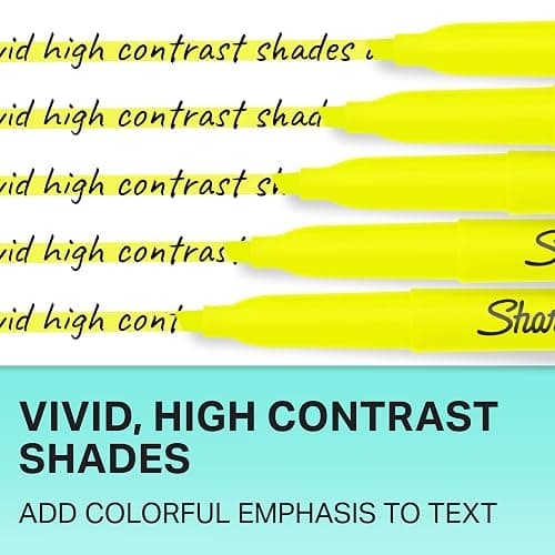 Sharpie Pocket Highlighters, Chisel Tip, Assorted Colored Highlighters, Essential Teacher and Office Supplies, Classroom Must Haves, Smear-Resistant, 12-Pack thumbnail 5