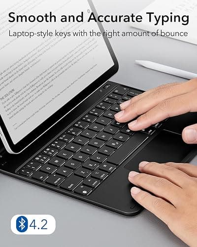 ESR iPad 11th(A16, 2025)/10th Gen Case with Keyboard, Magic Keyboard for iPad 10.9", Case with Floating Cantilever Stand, Springy Backlit Keys, Multi-Touch Trackpad, Black thumbnail 8