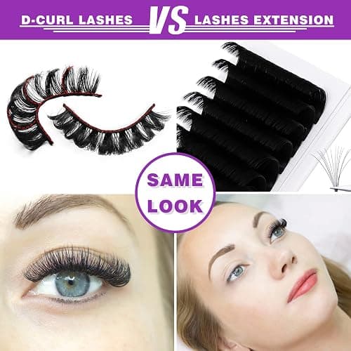 royaomis False Eyelash, D Curl S06 10paris, Mink Fur & Faux Mink, Cruelty Free, Handmade, Natural Look, Pair, 10 Count thumbnail 7