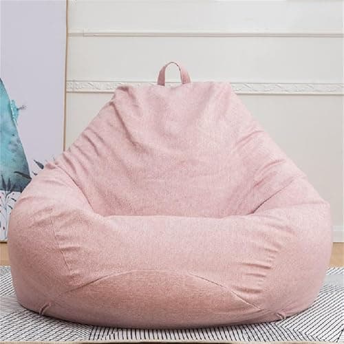 Odot Bean Bag, Soft Gaming Bean Bag Chair for Adult Teenagers, Removable, Washable Bean bag Cover for Outdoor Garden Livingroom Playroom Bedroom Dorm(No Filler) (XL(100x120cm),Pink) - Image 1